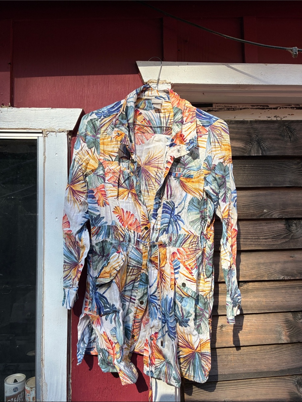 Chico's Multicolor Tropical-Print Utility Jacket